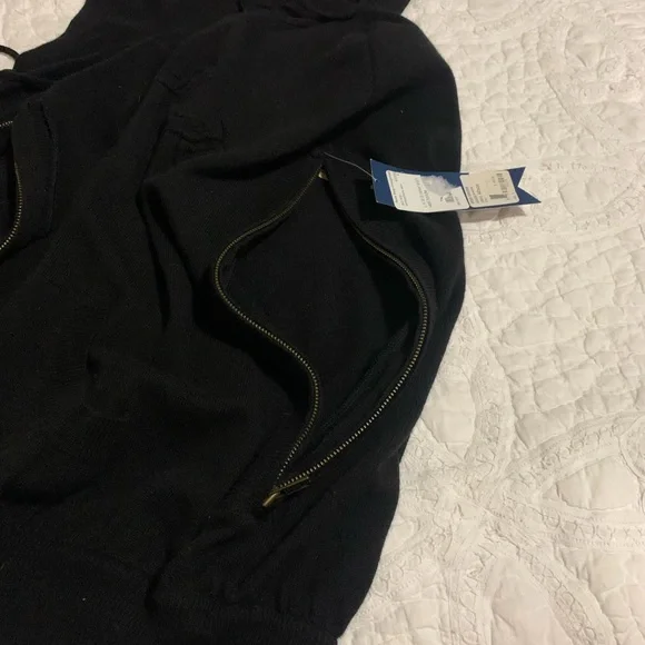 L.A.M.B. Black Hooded Sweater Vest - Picture 8 of 11